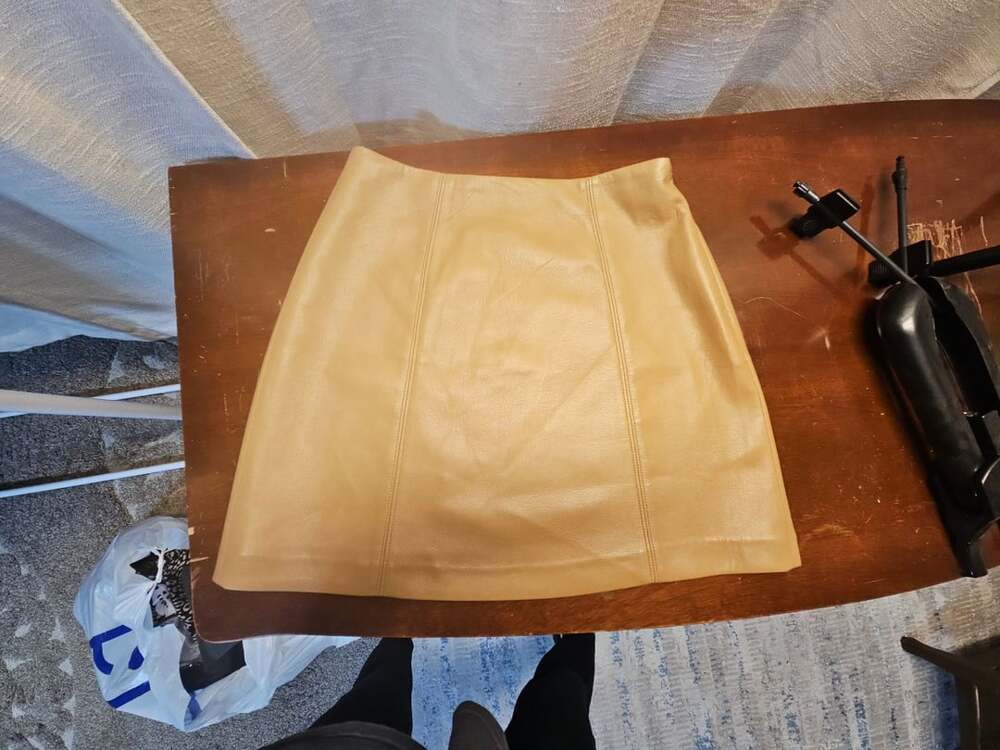 Truth by Republic Faux Leather Mini Skirt Tan Size 4